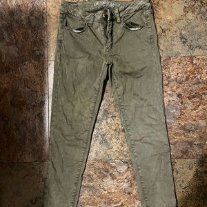 Green AE Jegging Crop Pants